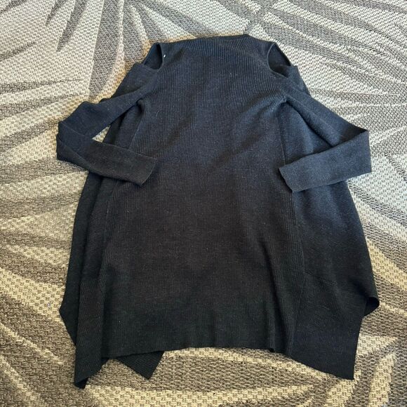 All Saints 100% Merino‎ Wool Drina Wrap Cardigan Sweater in Black, size XS - Picture 2 of 8